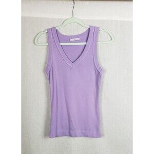 Michael Stars Tank Top OS 100% Cotton Purple Casual Summer Vacation Beach Resort
